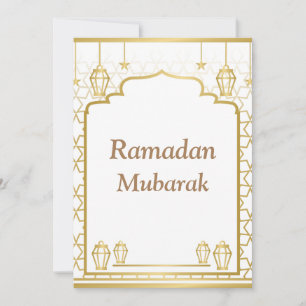 Cartão De Festividades Elegante Ramadan Mubarak Islâmico Masjid Design
