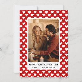 Cartão De Festividades Elegante Red Hearts Feliz dia de os namorados 1 Fo