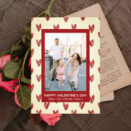 Cartão De Festividades Elegante Red Hearts Feliz dia de os namorados 1 Fo