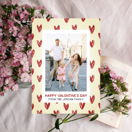 Cartão De Festividades Elegante Red Hearts Feliz dia de os namorados 1 Fo