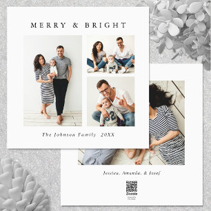 Cartão De Festividades Elegante saudação minimalista de Natal 4 Foto