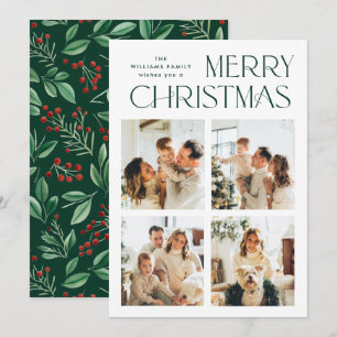 Cartão De Festividades Elegante saudação minimalista de Natal 4 Foto