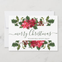 Elegante Saudações Corporativas de Natal com Poins