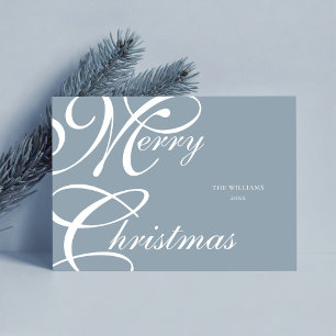 Cartão De Festividades Elegante Script Feliz Natal Não Foto