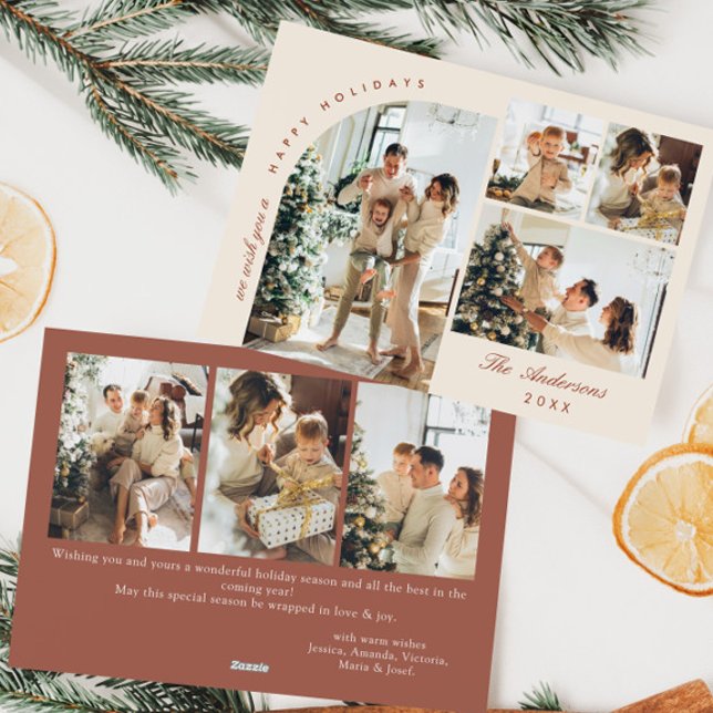 Cartão De Festividades Elegante Simples Na moda 7 FOTO Saudação de Natal (Criador carregado)