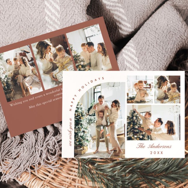 Cartão De Festividades Elegante Simples Na moda 7 FOTO Saudação de Natal (Criador carregado)