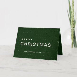 Cartão De Festividades Elegante Verde Feliz Natal Script Sem Foto