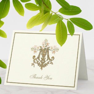 Cartão De Festividades Elegante Virgem Maria Lírios Religiosos Dourados