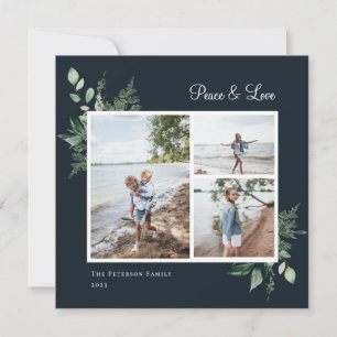 Cartão De Festividades Elegante Watercolor Greenery Botânico Foto