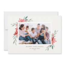 Elegante Watercolor Red Winter Flowers Foto