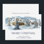 Cartão De Festividades Elegante Winter Country Land Christmas Saudação<br><div class="desc">O Elegante Cartão de Férias de Natal da Terra de inverno.</div>