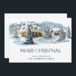 Cartão De Festividades Elegante Winter Country Land Christmas Saudação<br><div class="desc">O Elegante Cartão de Férias de Natal da Terra de inverno.</div>