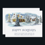 Cartão De Festividades Elegante Winter Land Christmas Corporate Saudação<br><div class="desc">Cartão de Férias Elegante de Natal da Terra da Terra Elegante.</div>