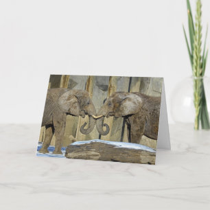 Cartão De Festividades Elephant Best Friends Holiday Card