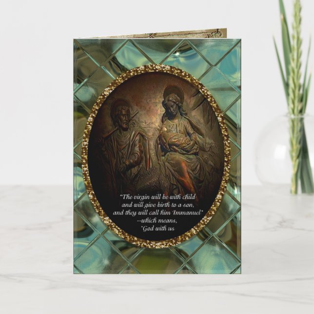 Cartão De Festividades Eles o chamarão de Immanuel (Frente)