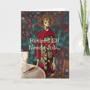 Cartão De Festividades Elf aposentado