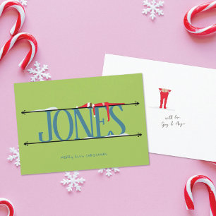 Cartão De Festividades Elf Shenanigans - Sinal de Chá e Natal Verde