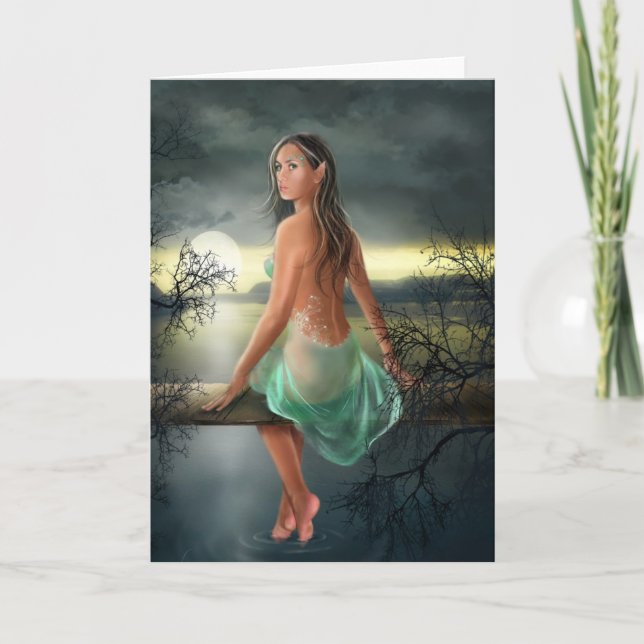 Cartão De Festividades Elfo de Carta (Frente)