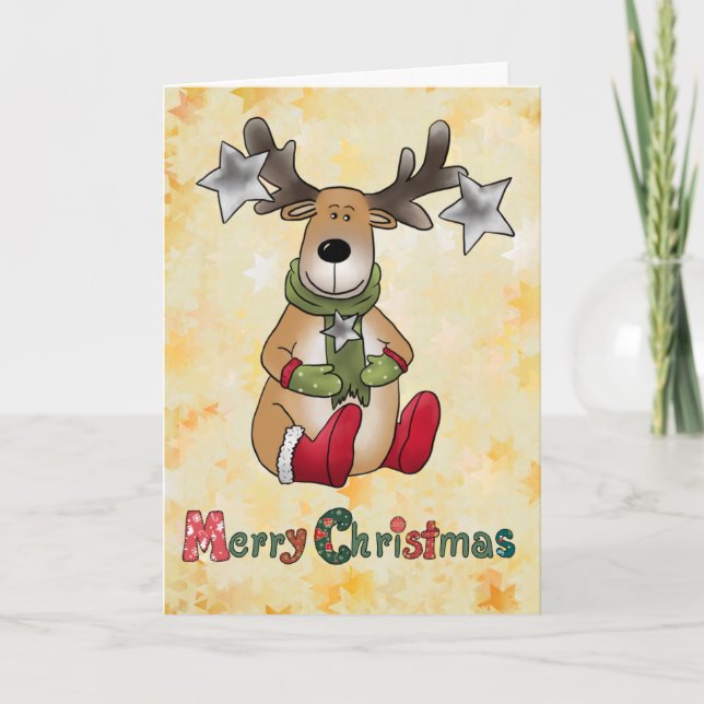 Cartão De Festividades Elfo de Natal (Frente)