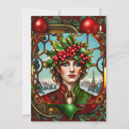 Cartão De Festividades Elfo de Natal Steampunk