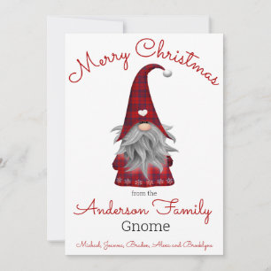 Cartão De Festividades Elfo Divertido Fofo de Natal Personalizado Gnome