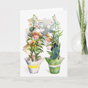 Cartão De Festividades Ellen H. Clapsaddle: Crianças da Flor da Páscoa