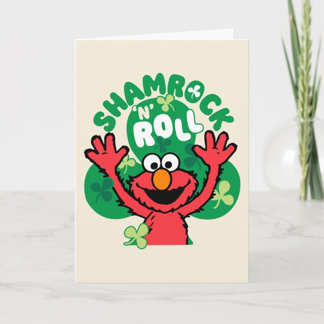 Cartão De Festividades Elmo | Shamrock 'N' Roll (Frente)