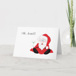 Cartão De Festividades Elogios de papai noel bêbedo