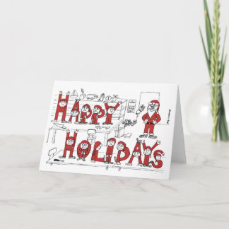 Cartão De Festividades Elves