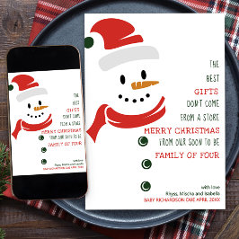 Cartão De Festividades Em breve será família de quatro grávidas de boneco