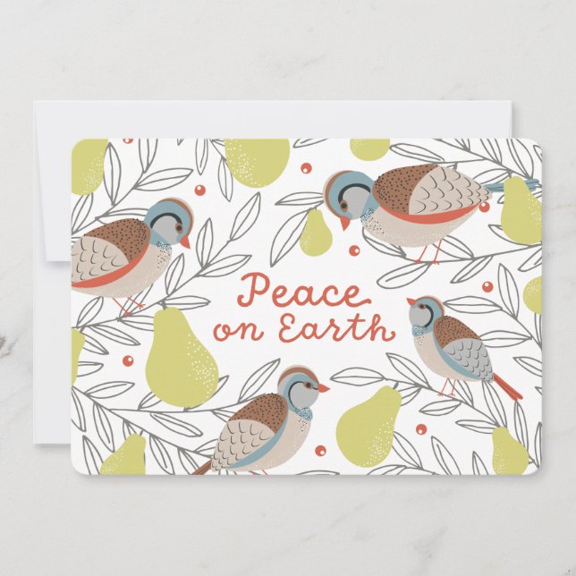 Cartão De Festividades Em uma Pereira (Frente)