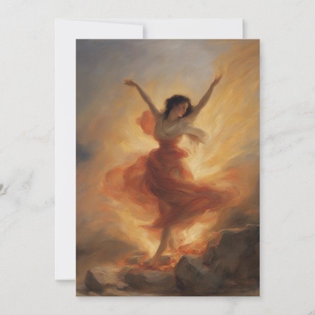 Cartão De Festividades Ember Rhythms por Shawna Mac Art Card (Frente)