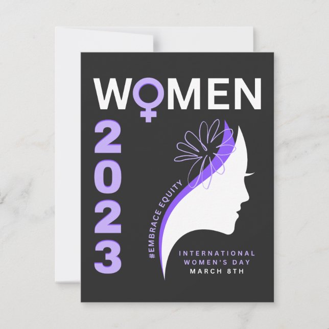 Cartão De Festividades Embrace Equity International Women's Day 2023 (Frente)