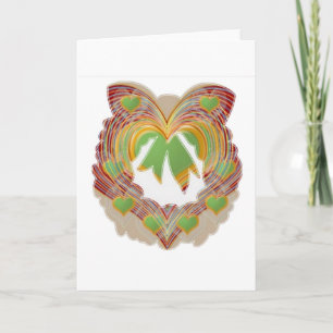 Cartão De Festividades Emerald Green Little Hearts : Extremo