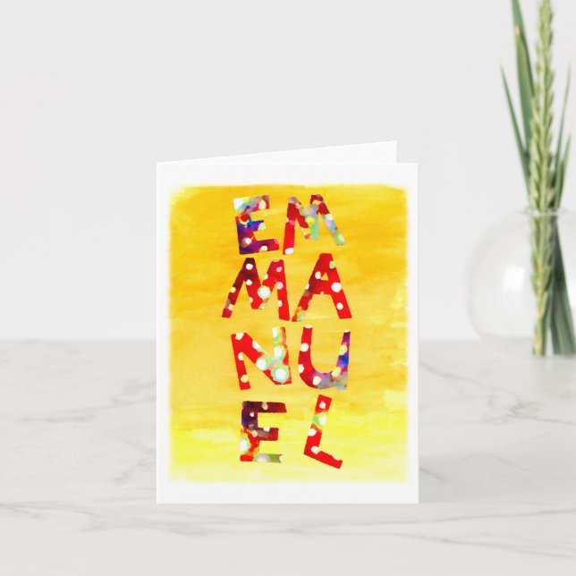 Cartão De Festividades Emmanuel Card (Frente)