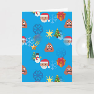 Cartão De Festividades emoji poop christmas