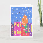 Cartão De Festividades Empire State in Snow<br><div class="desc">Send holiday greetings to a special friend or loved one with this card of the Empire State building in snow!</div>