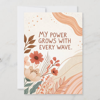 Cartão De Festividades Empowering Pregnancy Wave Strength Art