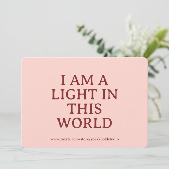 Cartão De Festividades Empowering Self-Love Card – Custom Gift for Her (Em pé/Frente)