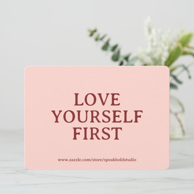 Cartão De Festividades Empowering Self-Love Card – Custom Gift for Women (Em pé/Frente)