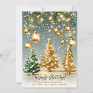 Cartão De Festividades Empresa de Árvores de Natal Festivas Estimulantes