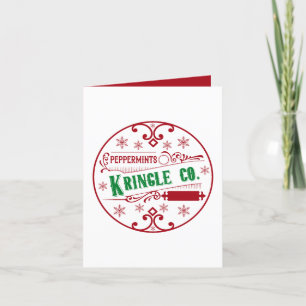 Cartão De Festividades Empresa de hortelã de Natal festiva, personalizáve