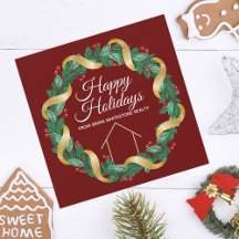 Empresa de Imóveis Natal Elegante Vermelho Persona