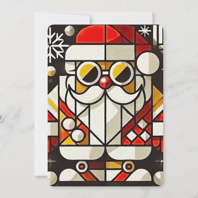 Cartão De Festividades Empresa Santa Claus Amigável Personalizada (Frente)