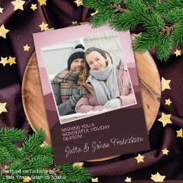 Cartão De Festividades Encantando Rosa Corado Abstrato Cumprimentos de Te