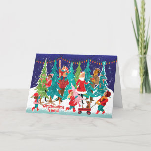 Cartão De Festividades Encontrando As Placas De Natal Perfeitas Da Árvore