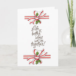 CARTÃO DE FESTIVIDADES *ENCONTRE-ME SOB O MISTOLO PARA VER QUANTO*