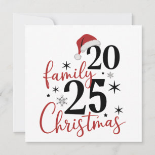 Cartão De Festividades Encontro da Equipe de Natal da Família 2025 Combin