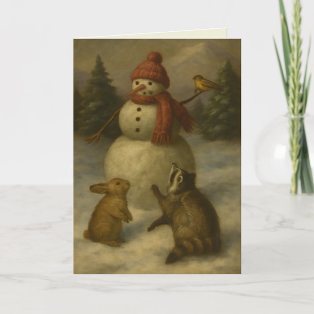 Cartão De Festividades "Encontro de Férias" - Por Blake Mauney (Frente)