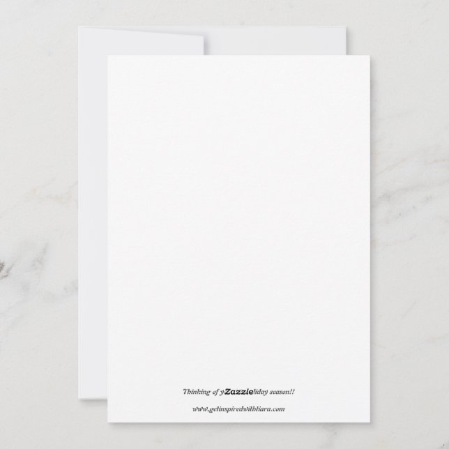 Cartão De Festividades Encorajando os amigos durante os feriados (Verso)